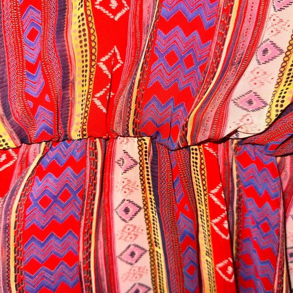 LUSH Aztec Print Halter Dress Size S - Picture 4 of 7